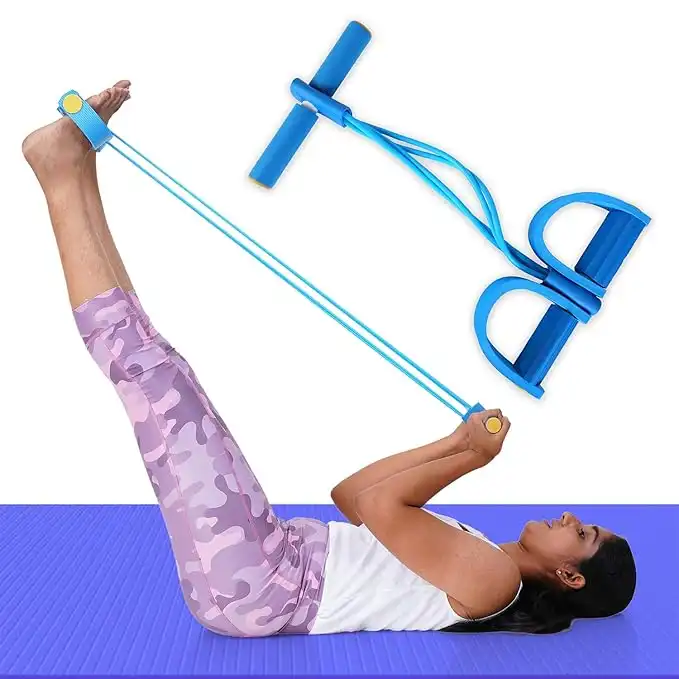 Yoga Pedal Puller Resistance Band | Elastic Foot Pedal Tummy Trimmer for Home Fitness