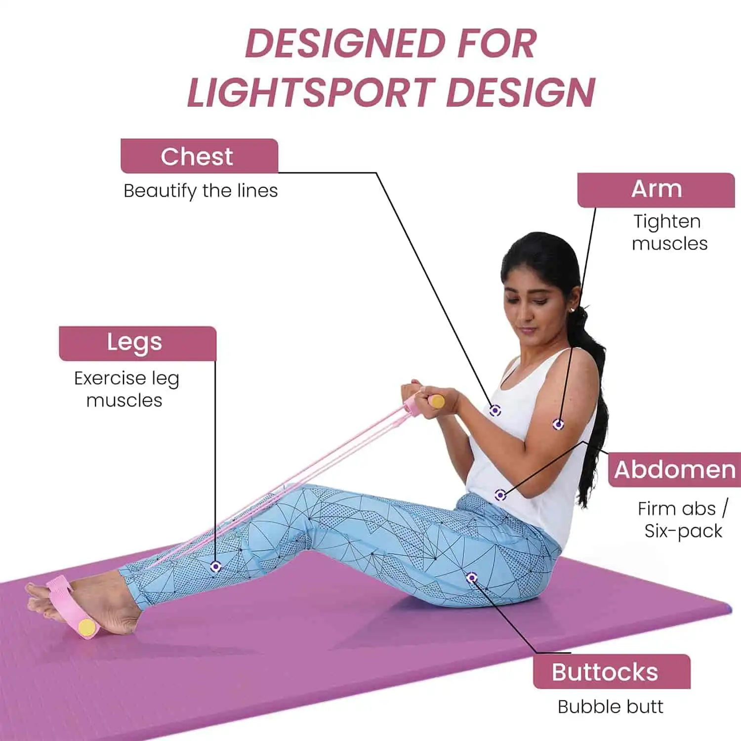 Yoga Pedal Puller Resistance Band | Elastic Foot Pedal Tummy Trimmer for Home Fitness - Image 6