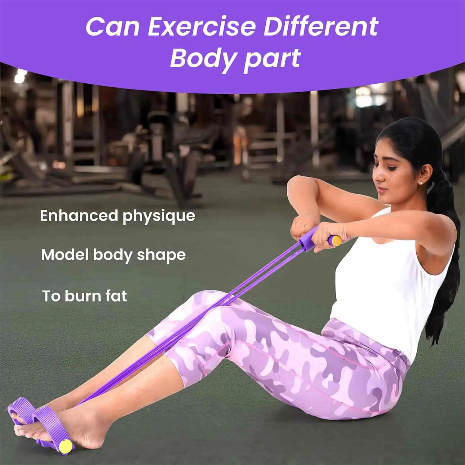 Yoga Pedal Puller Resistance Band | Elastic Foot Pedal Tummy Trimmer for Home Fitness - Image 5
